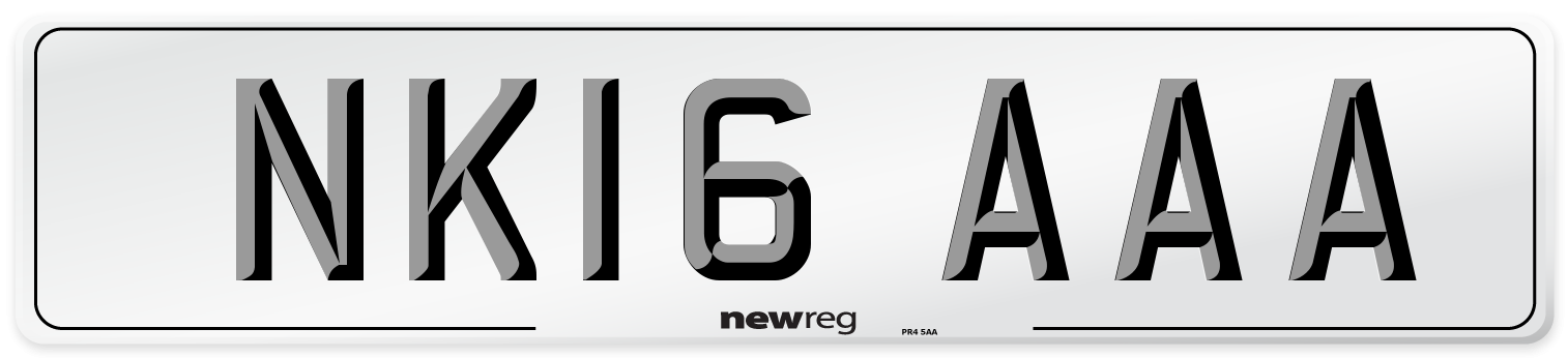 NK16 AAA Number Plate from New Reg